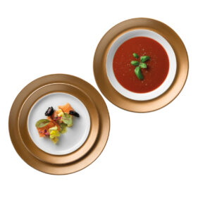 BergHOFF 3 plate set White & Gold 1698001