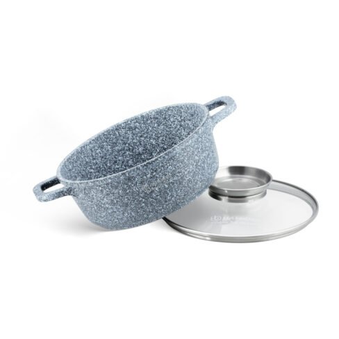 Edenberg Marble pot with glass lid EB-8004, 2,3L