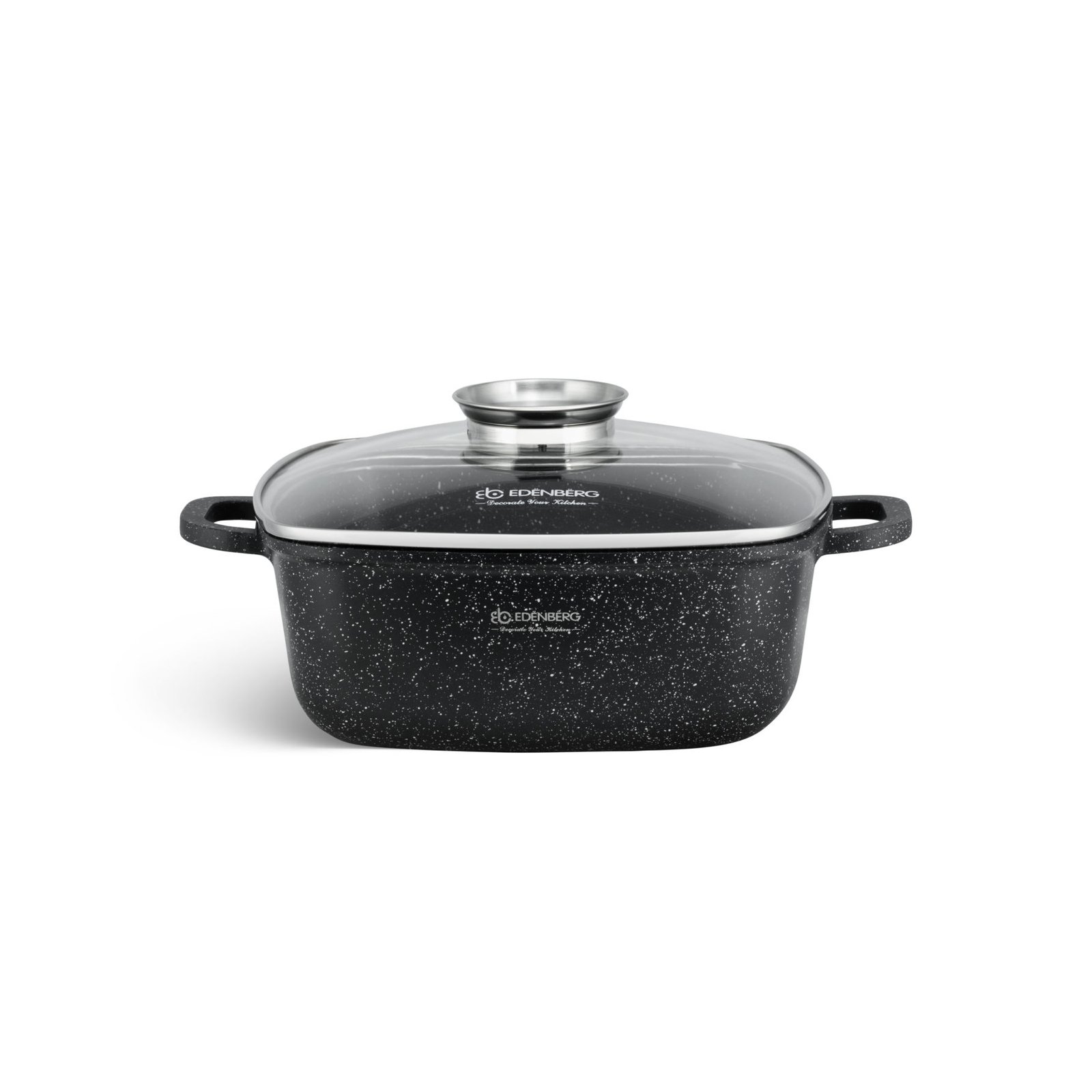 Edenberg Marble pot with glass lid EB-8115, 6,8L