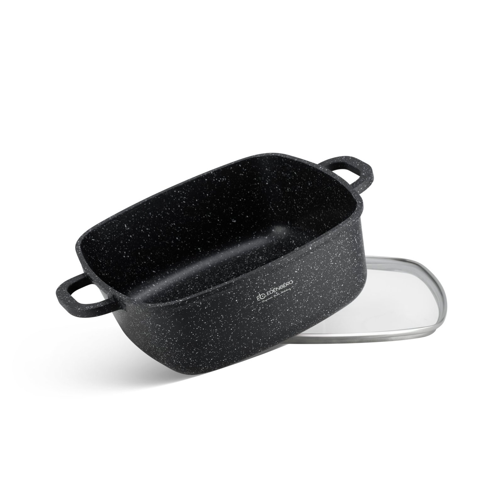 Edenberg Marble pot with glass lid EB-8115, 6,8L