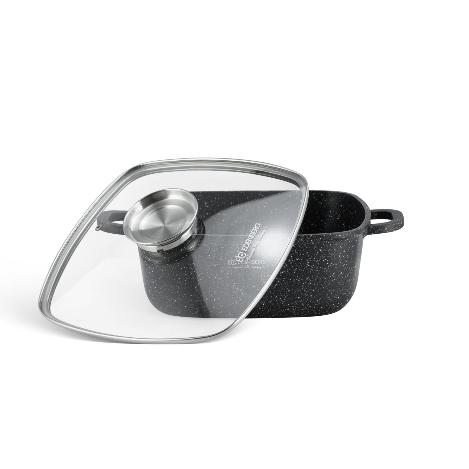 Edenberg Marble pot with glass lid EB-8115, 6,8L