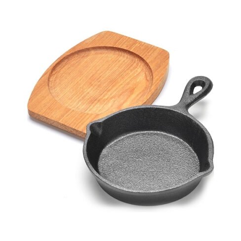 Mayer & Boch Mini cast iron frying pan with tray 26794, 13,5 cm