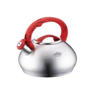 PETERHOF Whistling kettle PH-15636 Red, 3,3L