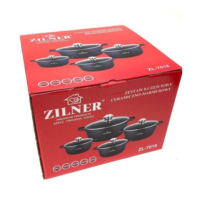 ZILNER Cookware set Stoneware ZL-7018, 8-piece