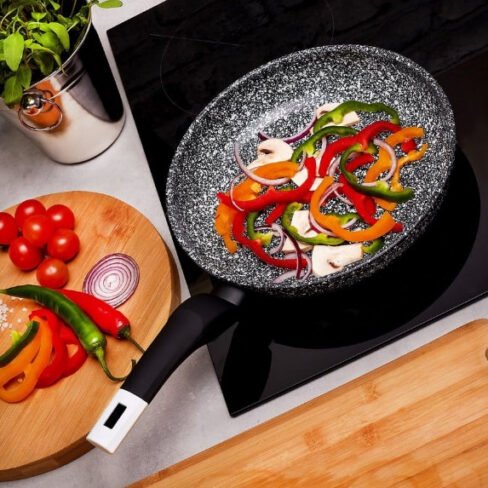 ZILNER Frying pan with glass lid ZL-7120, 18 cm